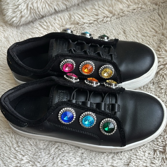 Kurt Geiger Kids Black Sneakers with Colorful Gems - Picture 4 of 8
